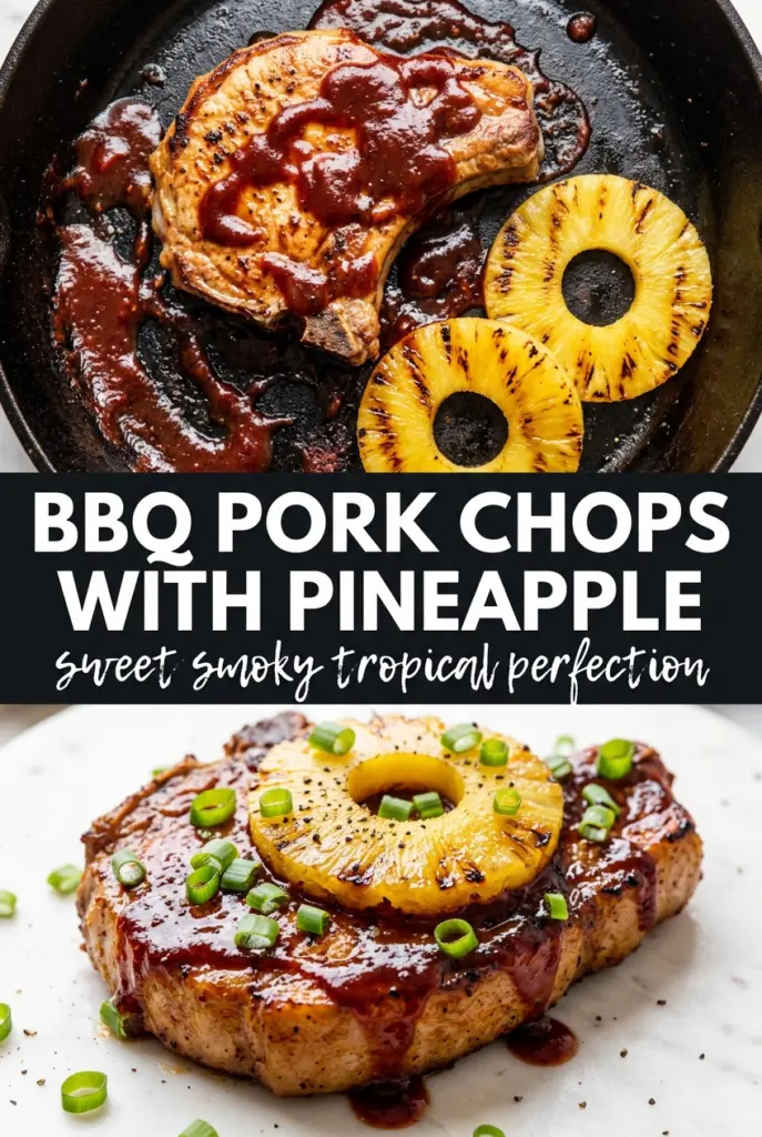 Skillet BBQ Pork Chops with Pineapple