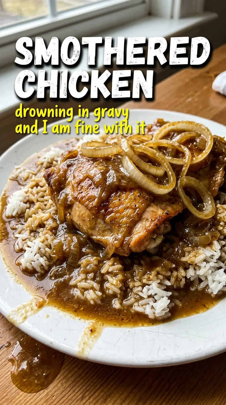 Smothered Chicken golden gravy skillet comfort food