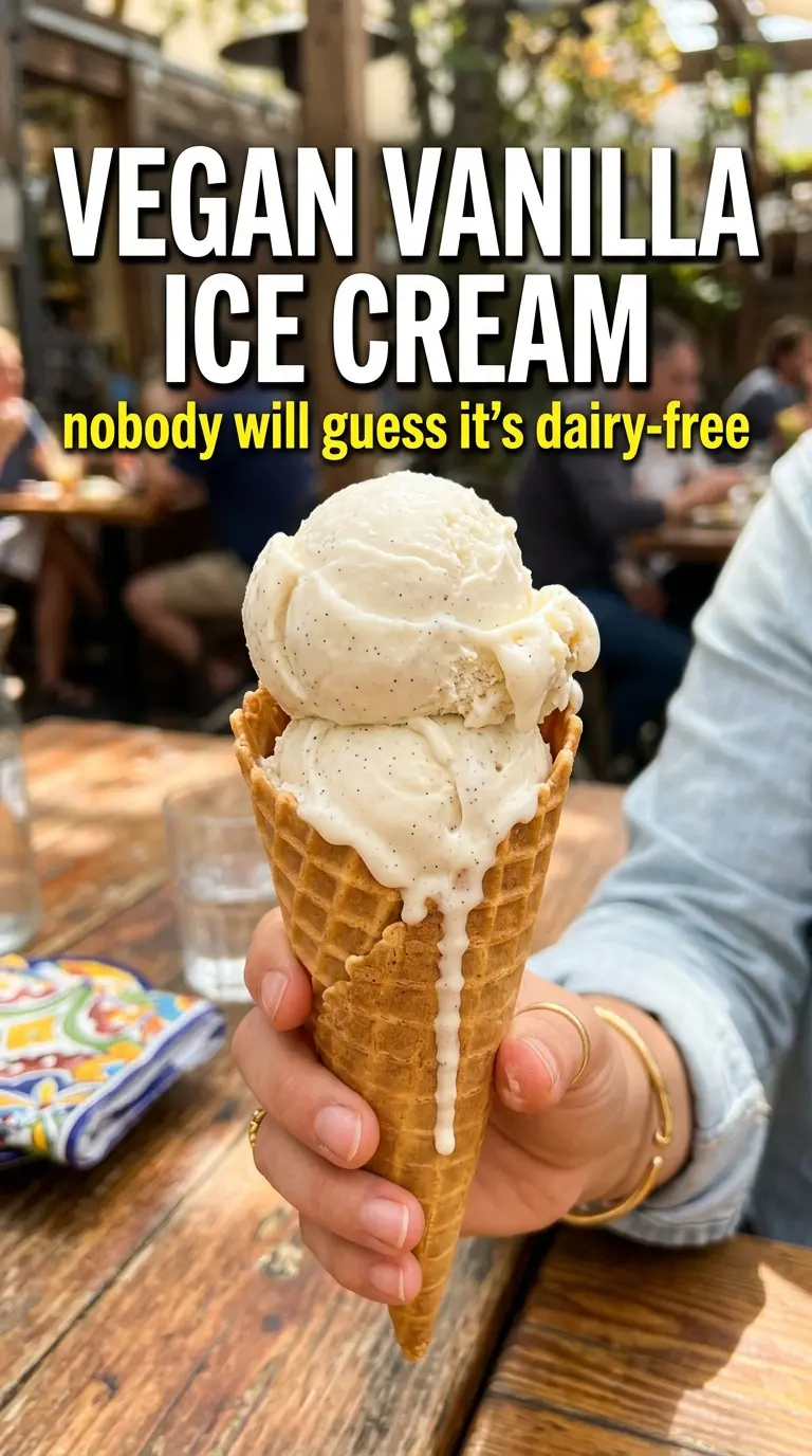 Scoop of homemade ice cream in a bowl