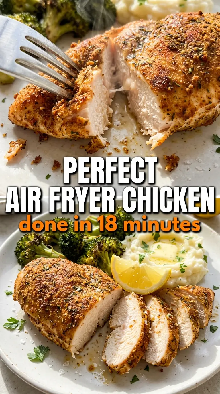 Air Fryer Chicken Breasts golden juicy