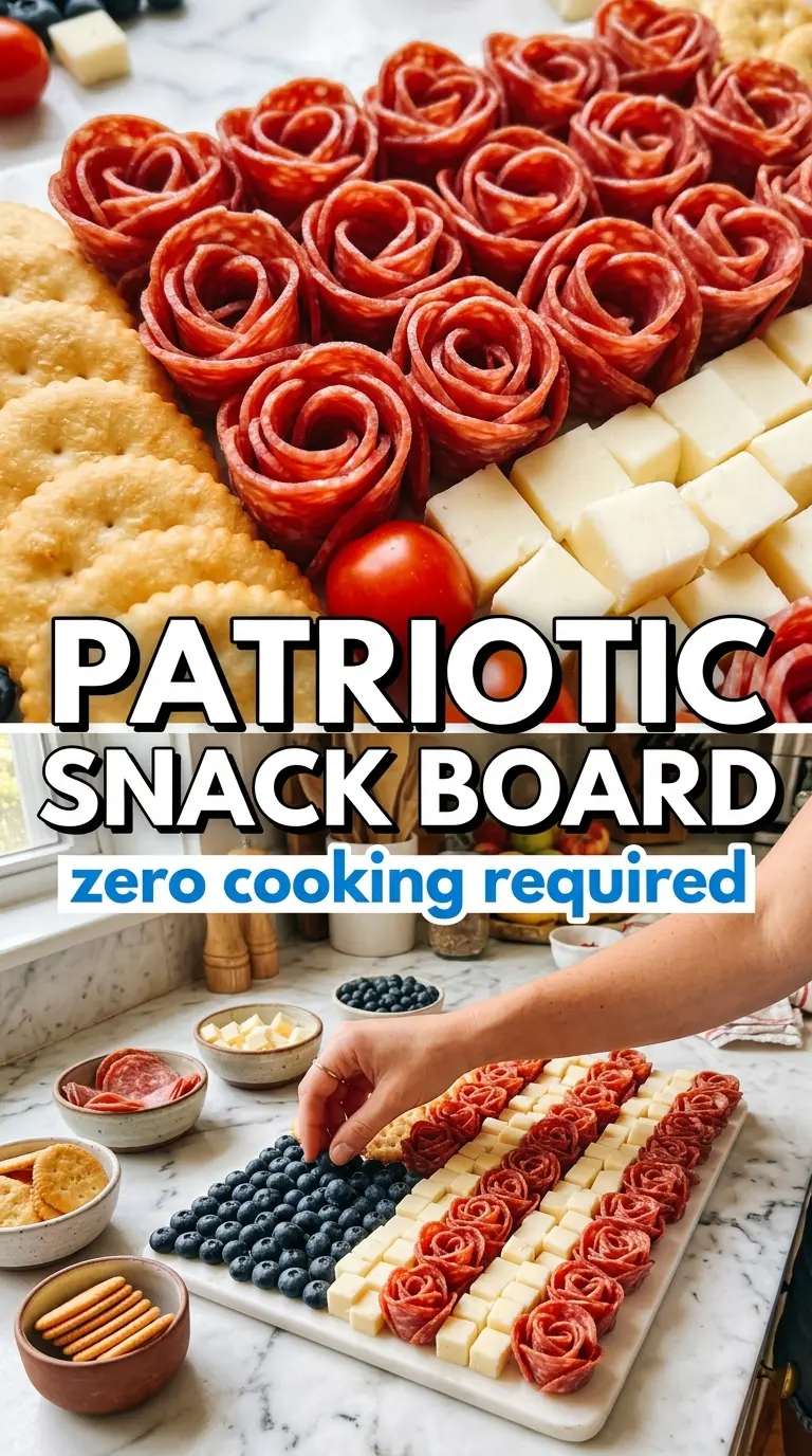 American Flag Snack Tray patriotic snack board