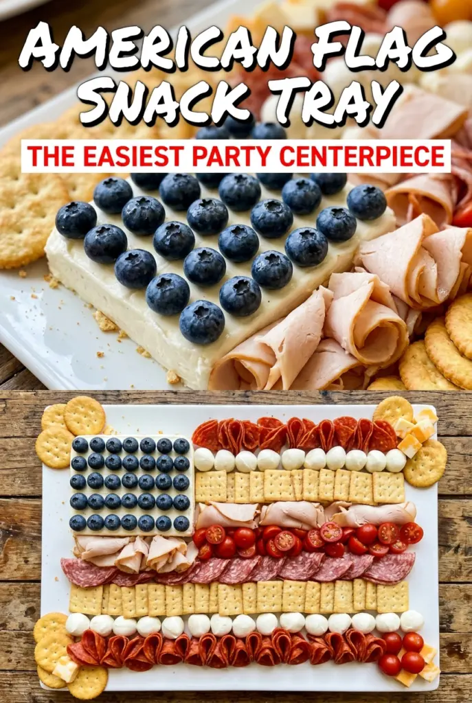 American Flag Snack Tray