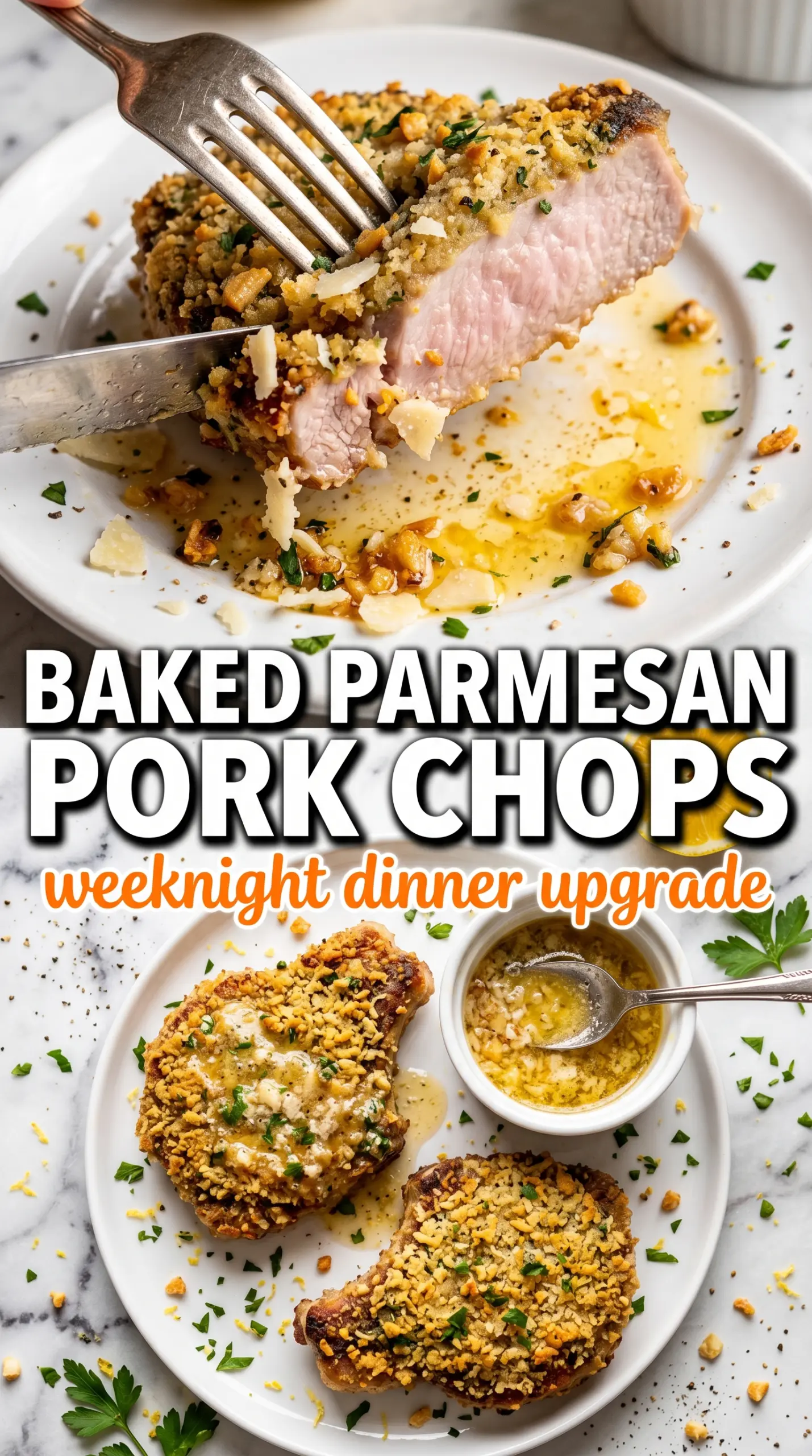 Baked Garlic Parmesan Pork Chops golden crust savory