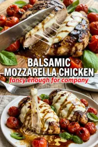 Balsamic Baked Chicken Breast with Mozzarella