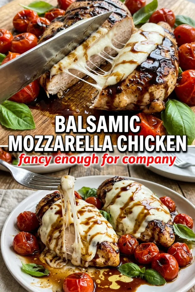 Balsamic Baked Chicken Breast with Mozzarella