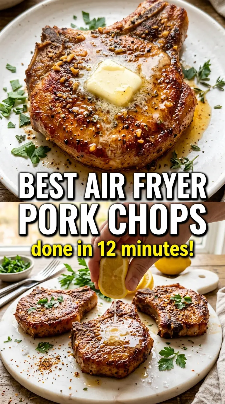 Best Ever Air Fryer Pork Chops golden crispy juicy