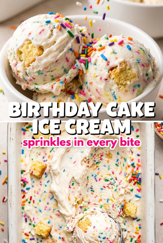 Birthday Cake Homemade Ice Cream