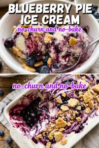 Blueberry Pie No-Churn Ice Cream