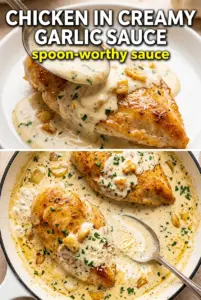 Chicken Breasts in Creamy Garlic Sauce