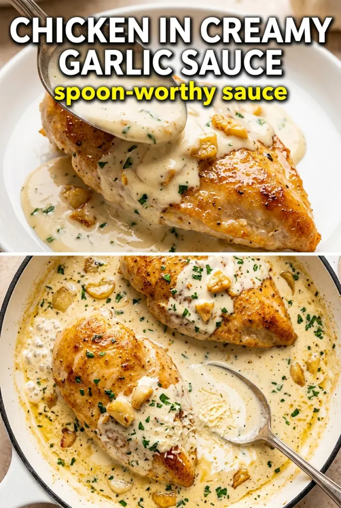 Chicken Breasts in Creamy Garlic Sauce