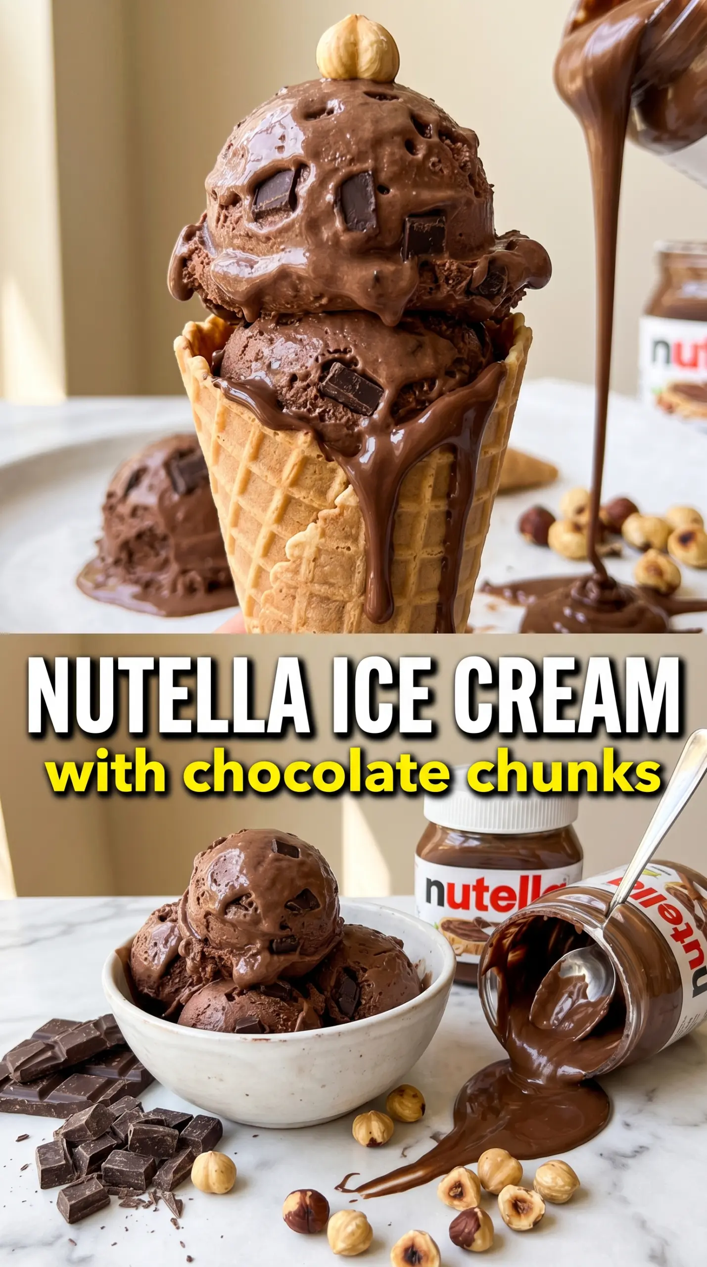 Scoop of homemade ice cream in a bowl