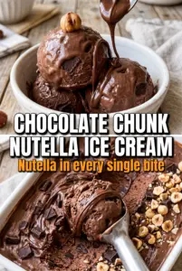 Chocolate Chunk Nutella Ice Cream
