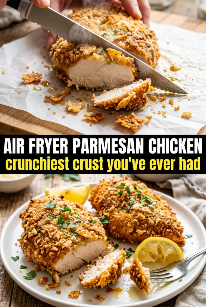 Crispy Air Fryer Parmesan Crusted Chicken