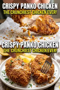 Crispy Panko Crusted Chicken Breasts