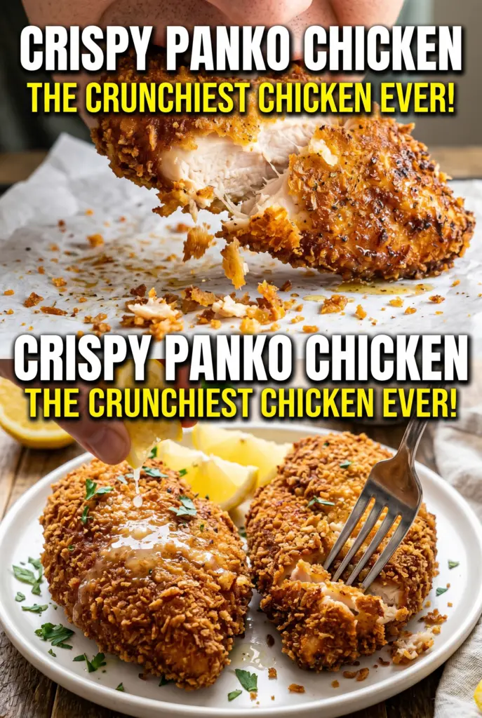 Crispy Panko Crusted Chicken Breasts