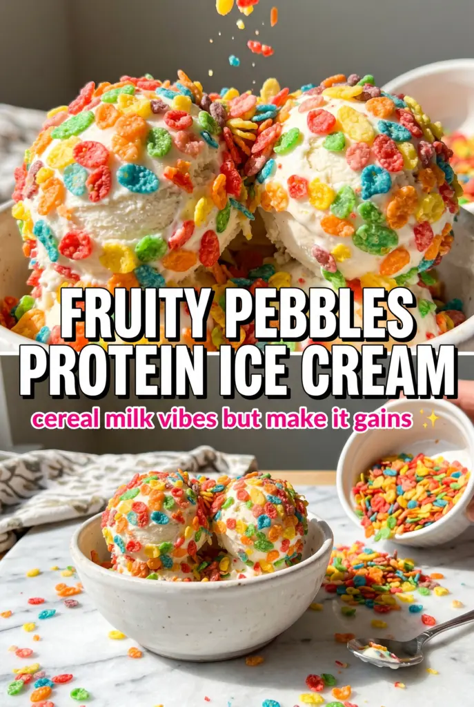 Fruity Pebbles Protein Ice Cream