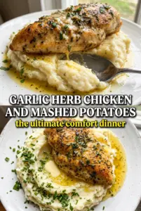 Garlic Herb Chicken Breast with Mashed Potatoes