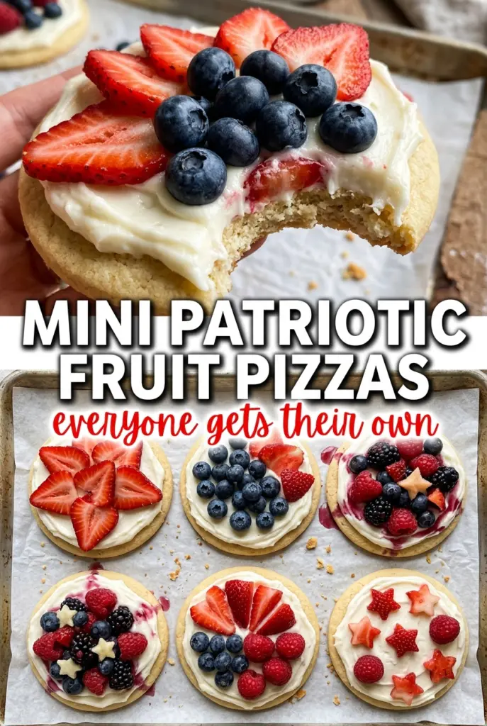 Mini Patriotic Fruit Pizzas