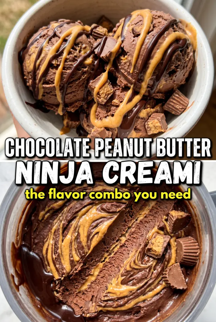 Ninja Creami Chocolate Peanut Butter Ice Cream