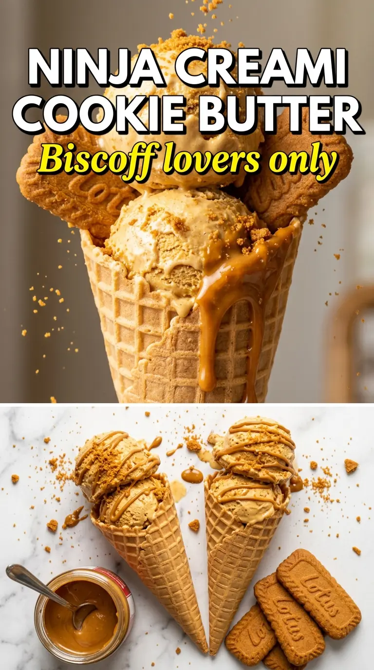 Ninja Creami cookie butter ice cream creamy Biscoff