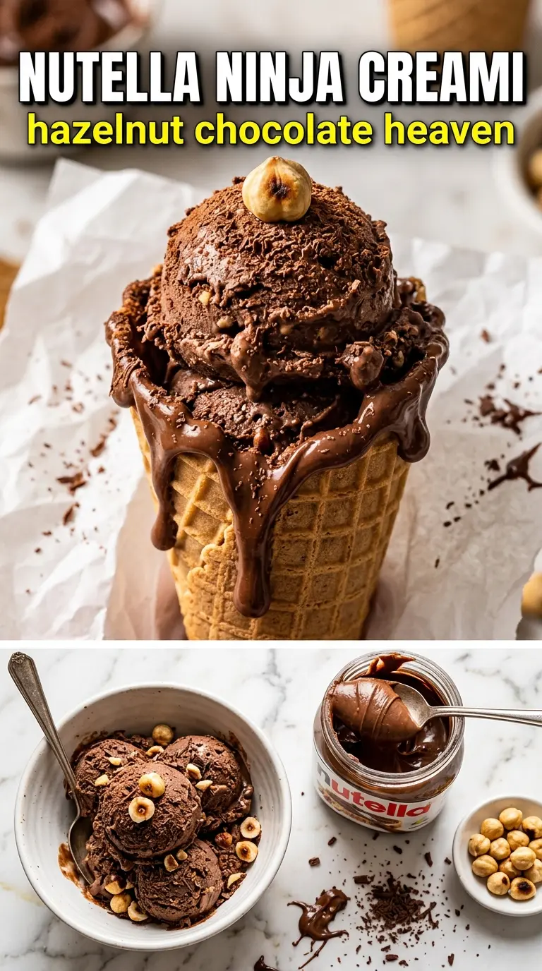 Ninja Creami Nutella Ice Cream creamy chocolate-hazelnut