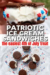 Patriotic Mini Ice Cream Sandwiches