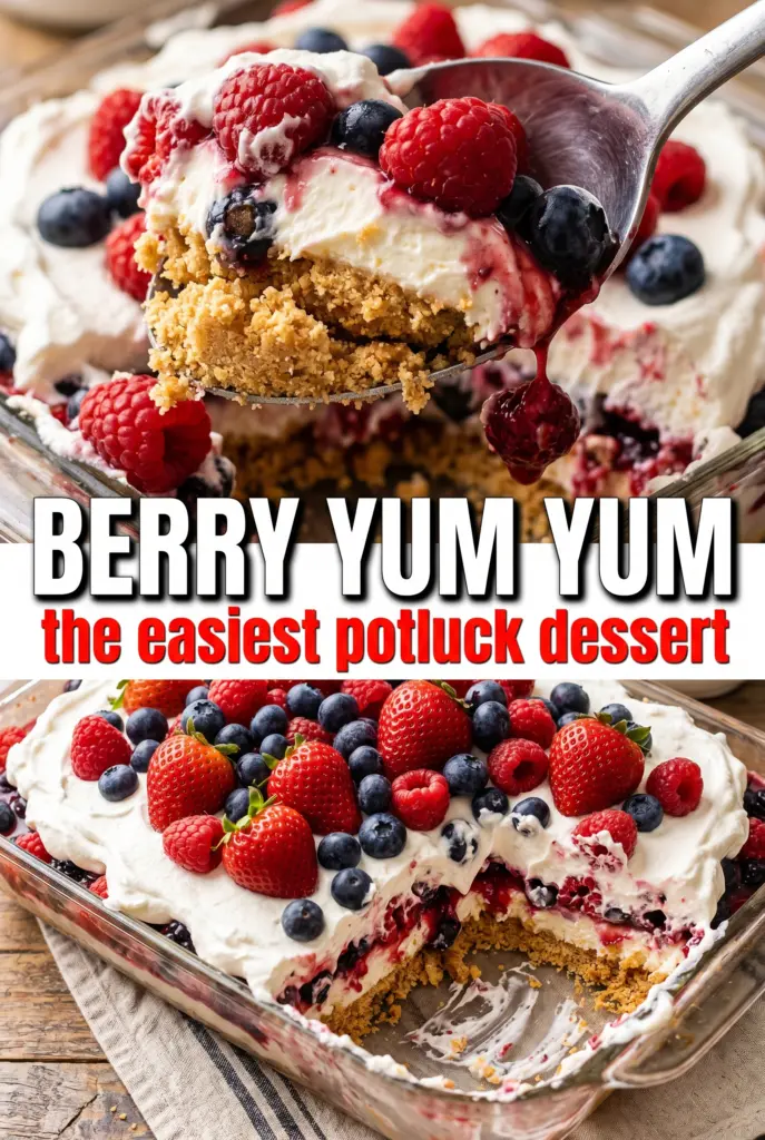 Red, White and Blue Mixed Berry Yum Yum