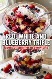 Red, White and Blueberry Trifle