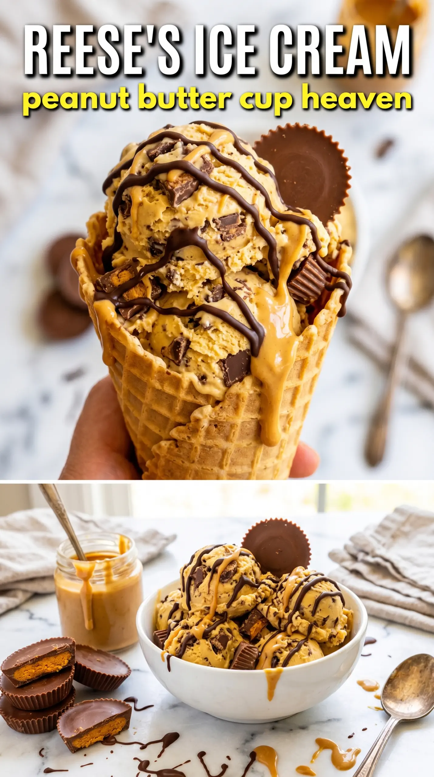 Scoop of homemade ice cream in a bowl