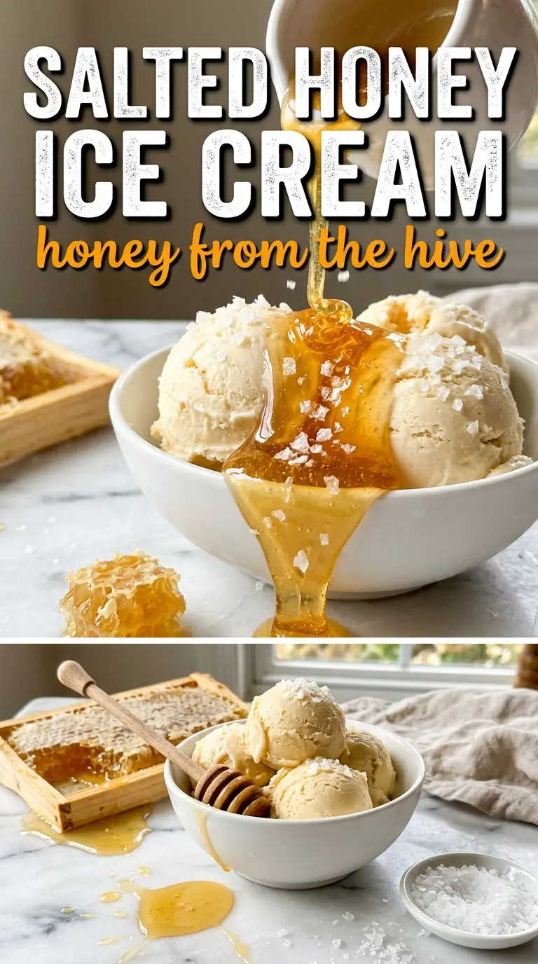 Salted Honey Ice Cream floral custard creamy