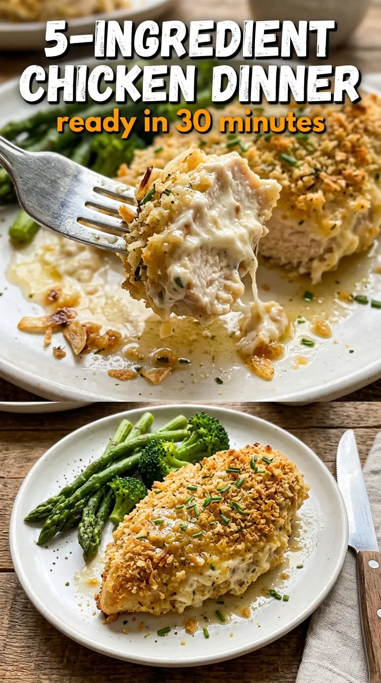 Sour Cream and Onion Chicken golden crust creamy baked chicken