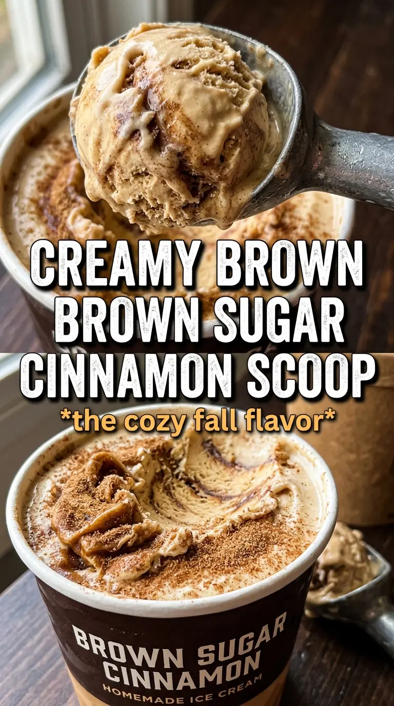 Brown sugar cinnamon ice cream caramel-spiced custard