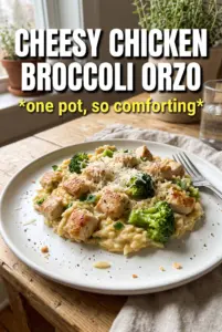 Cheesy Chicken Broccoli Orzo