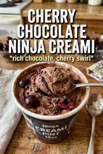 Cherry Chocolate Ice Cream in the Ninja Creami
