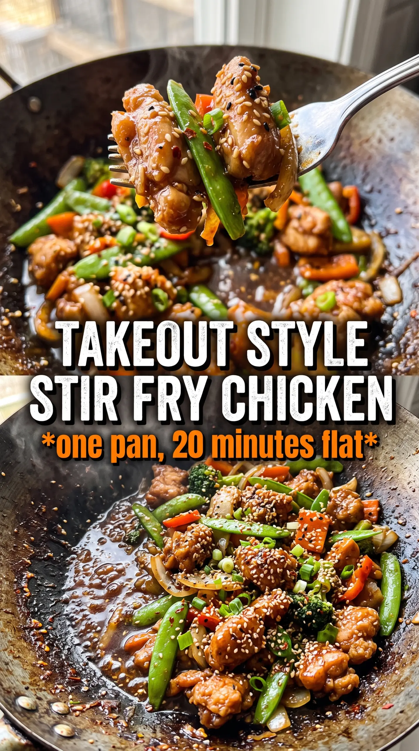 Chinese Chicken Stir Fry colorful glossy