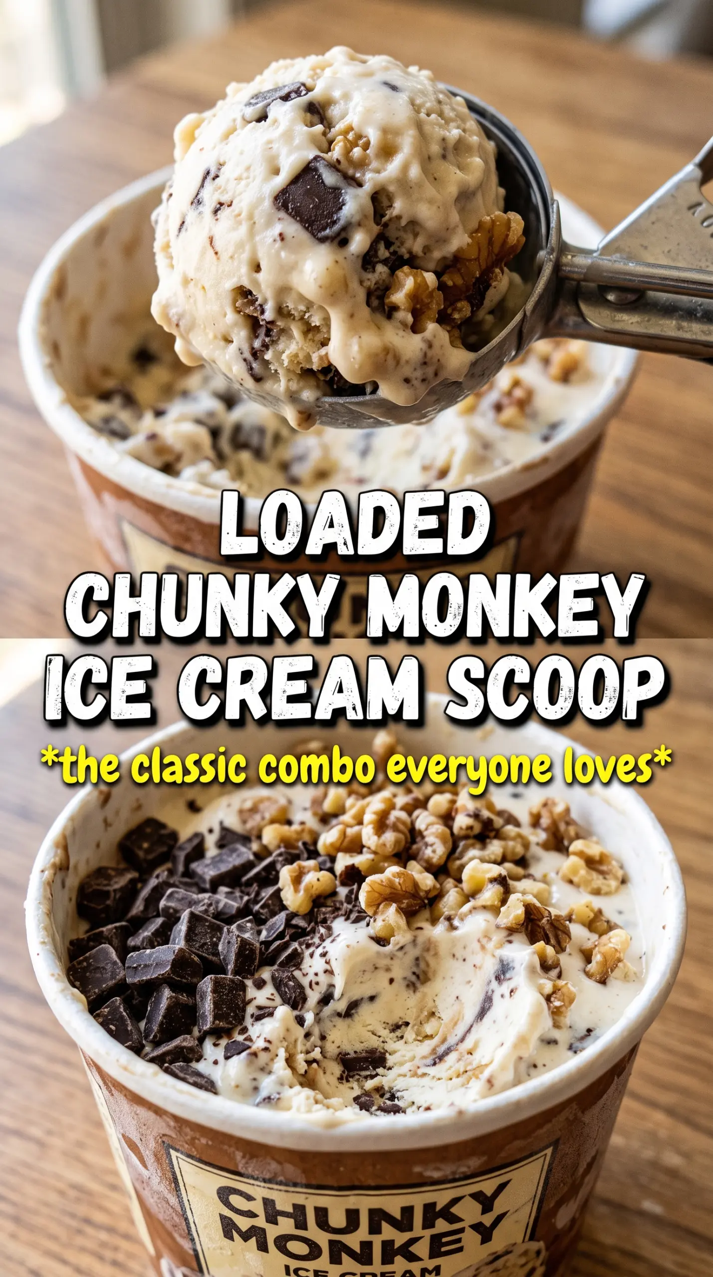Chunky Monkey Ice Cream creamy banana chocolate walnut
