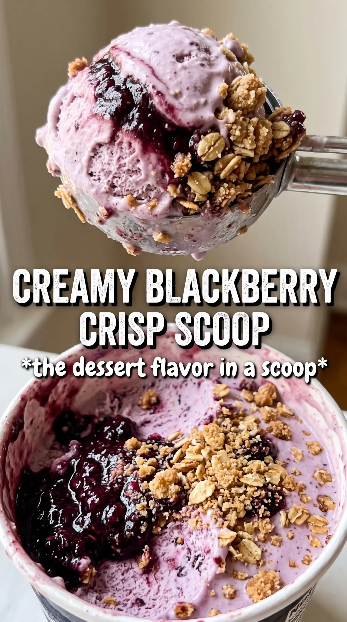 Scoop of homemade ice cream in a bowl