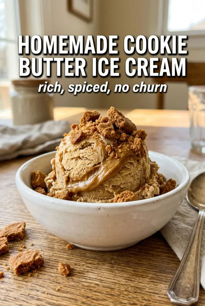 Homemade Cookie Butter Ice Cream
