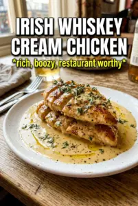 Irish Chicken in Whiskey Cream Sauce