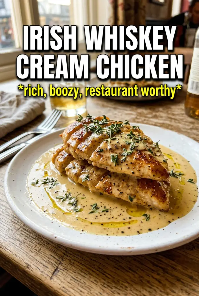 Irish Chicken in Whiskey Cream Sauce