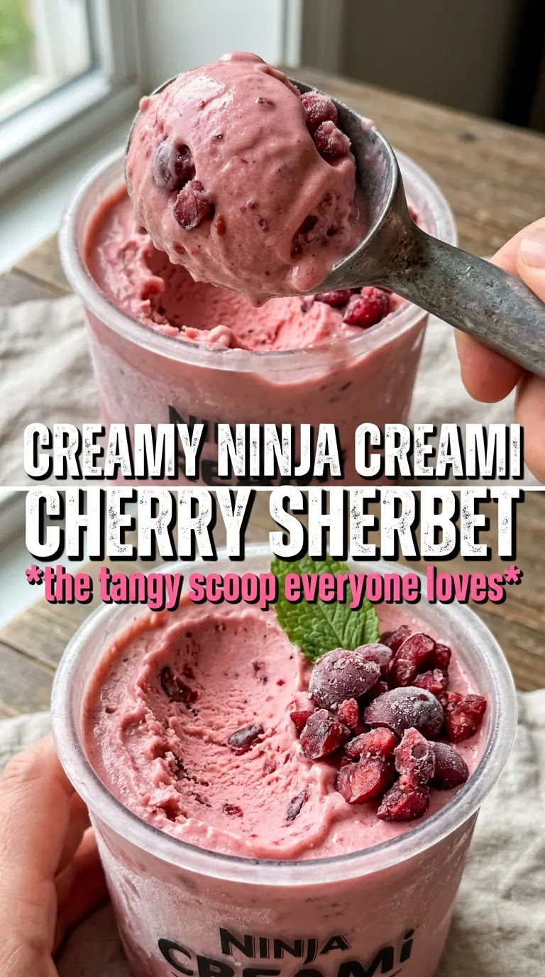 Ninja Creami Cherry Sherbet ruby-red, fruity, refreshing
