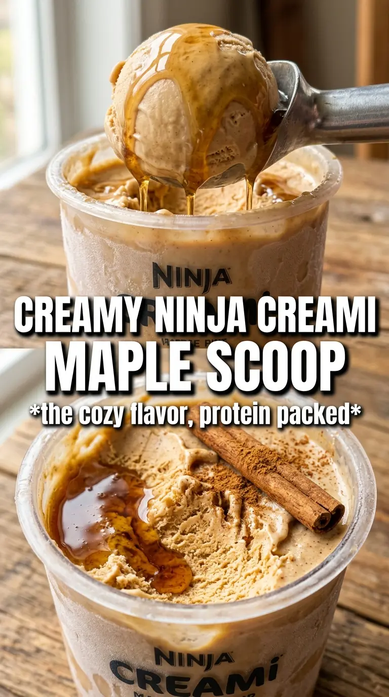Ninja Creami maple ice cream golden creamy