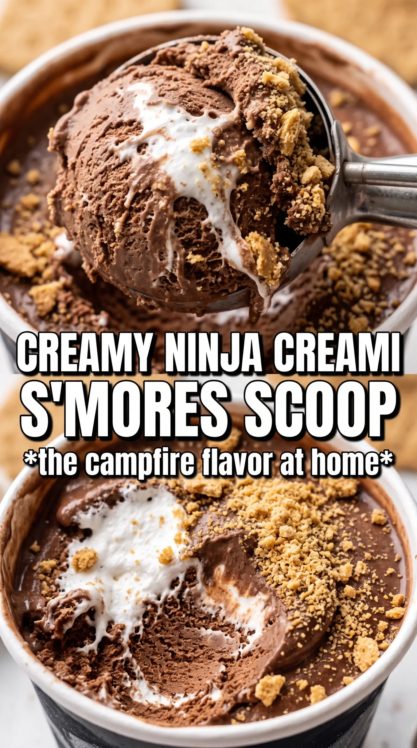Ninja Creami S'mores Ice Cream chocolate marshmallow graham