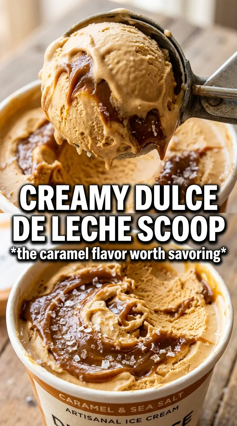No-Churn Dulce de Leche Ice Cream creamy caramel swirls