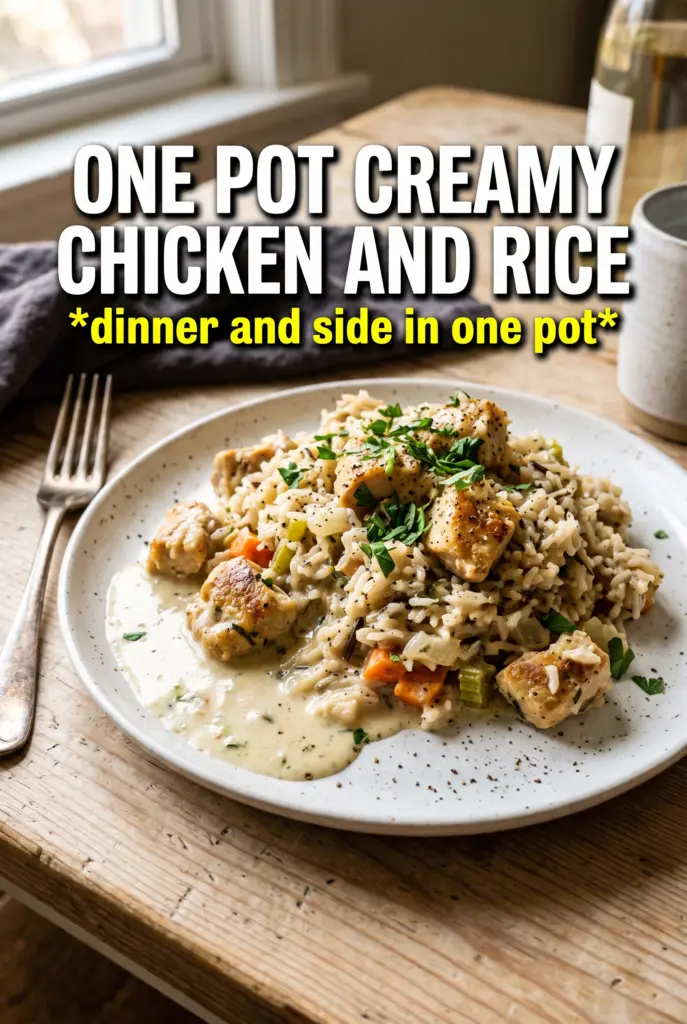 One Pot Creamy Chicken and Rice