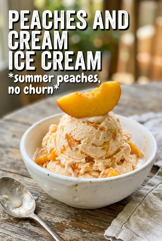 Peaches and Cream Ice Cream