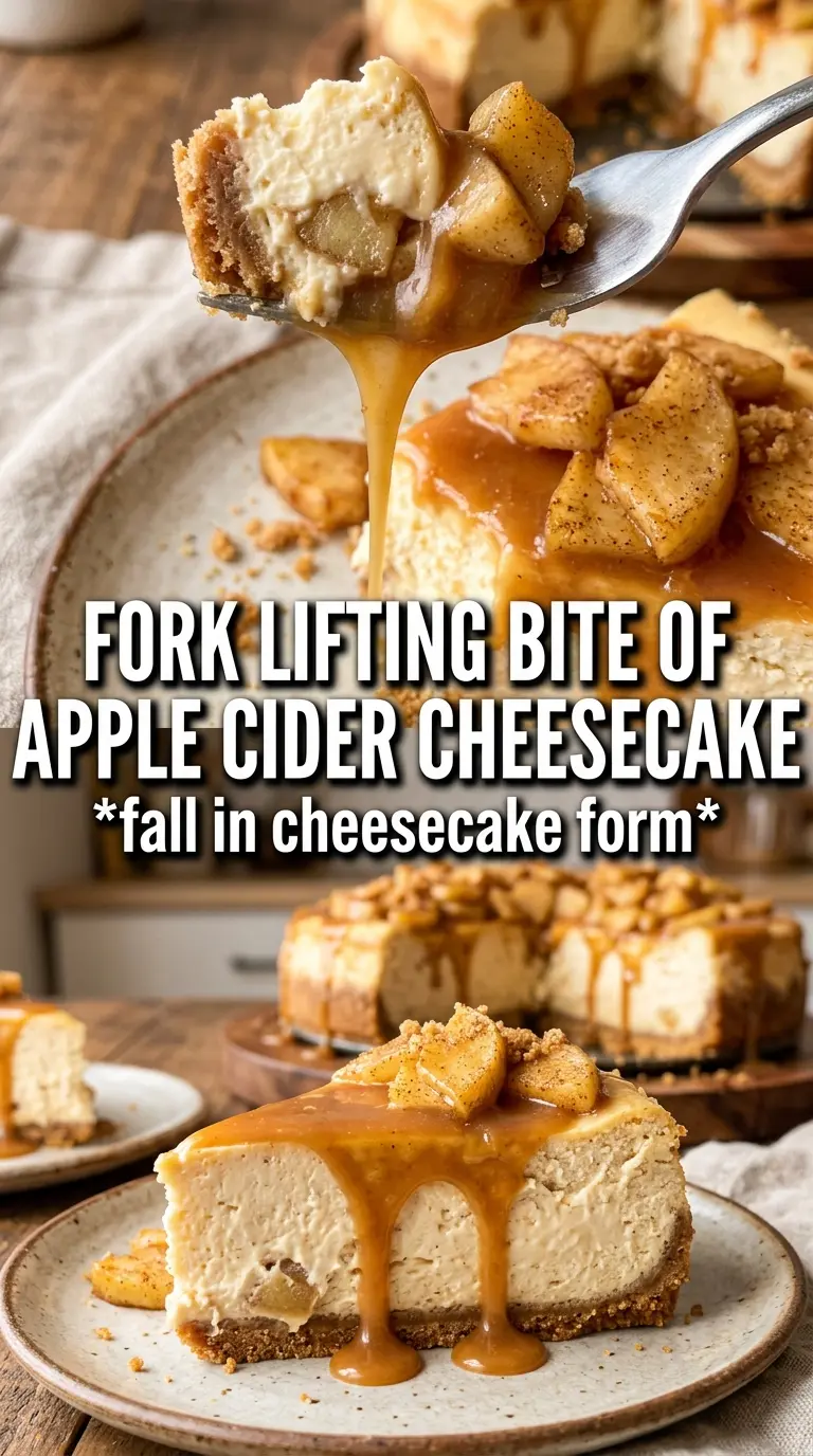 Apple Cider Cheesecake creamy spiced slice