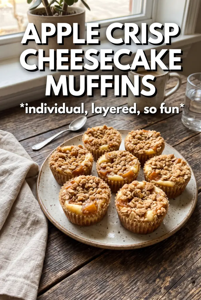Apple Crisp Cheesecake Muffins