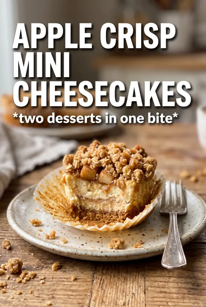 Apple Crisp Mini Cheesecakes