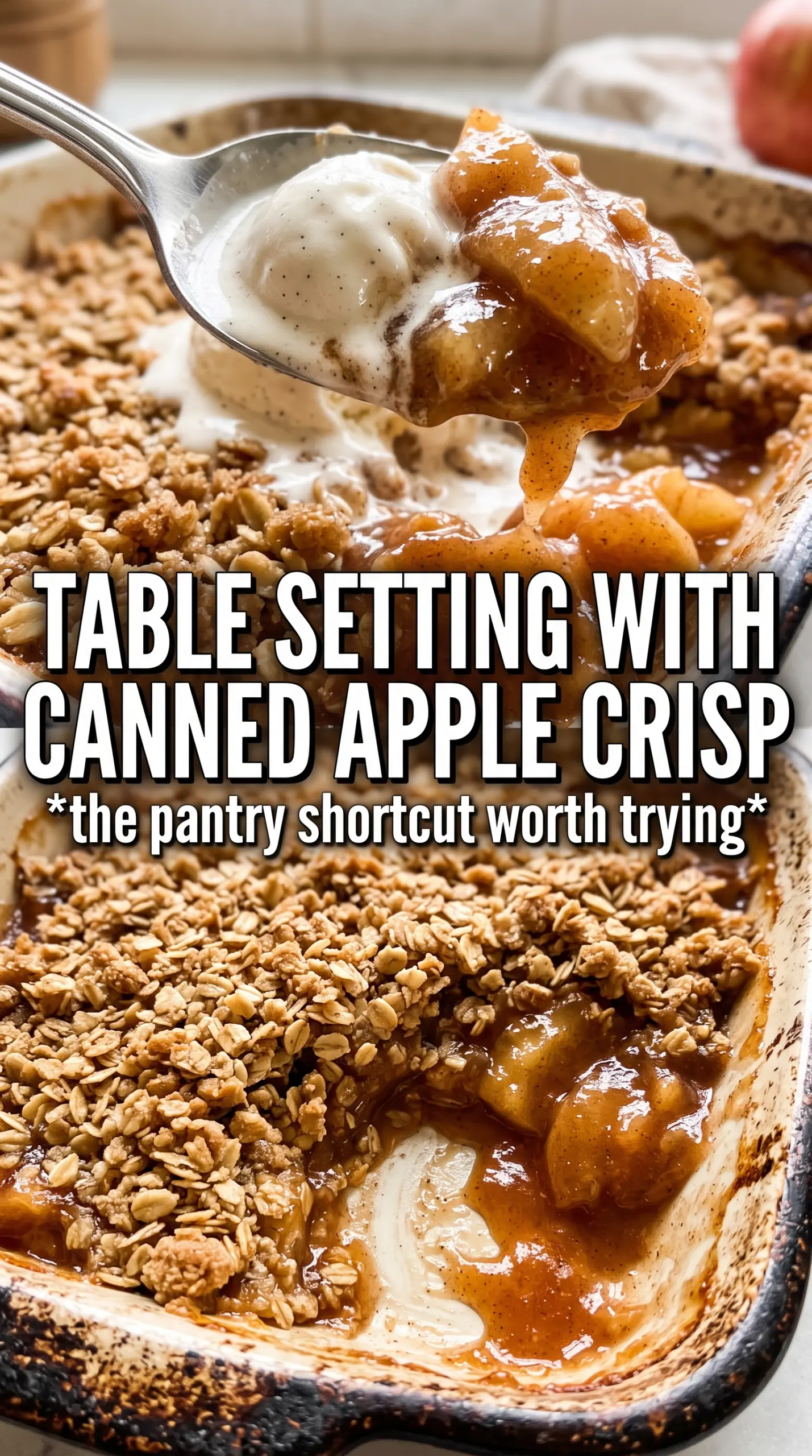 Apple Crisp With Canned Apple Filling golden oat crumble